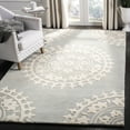 thumbnail image 2 of SAFAVIEH Soho Rozanne Medallion Area Rug, Light Grey/Ivory, 7'6" x 9'6", 2 of 8