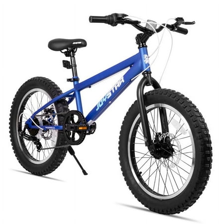JOYSTAR 20 Inch Mountain Bike for Kids Ages 7 12 Year Old 3 Inch Wide Knobby Tires 7 Speed Shimano Drivetrain Disc Brakes Fat Tire Kids Bicycles for Boys Girls Walmart