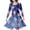 C-Blue, variant on Little Girl Christmas Dress Christmas Print Long Sleeve Santa Dress Christmas Clothes for Girls Party Dress Up 8-9 Years