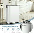 thumbnail image 3 of GVN Kitchen Trash Can,2 x 8 Gal Dual Compartment Trash Can-White, 3 of 10