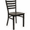 Cherry Wood Seat/Black Metal Frame