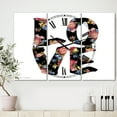 thumbnail image 3 of Designart 'Flower Power Love' Large Cottage Wall Clock, 3 of 3