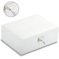 thumbnail image 7 of kendal 2 trays white leather jewelry box case storage organizer with lock ljt004wh, 7 of 7