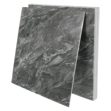 BORNA DERO 10-Pack Peel And Stick Backsplash Tile - Gray Brick Marble Look - 30x30 Cm Glossy