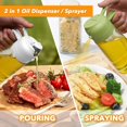 thumbnail image 4 of 2 in 1 Oil Dispenser & Sprayer – 470ml Olive Oil Dispenser Bottle with No-Drip Spout, Measurement Scale, Olive Oil Spray Bottle for Cooking, BBQ, Air Fryer & Kitchen Essentials, Green, 4 of 7