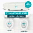 thumbnail image 3 of Elevador de asiento de inodoro Lunderg Adds de 7,62 cm, ajuste universal, blanco, 3 of 6