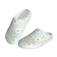 thumbnail image 2 of Disketp Daisies Flowers Women's Men's Slippers Plush Slip-On House Slipper for Winter Indoor Soft Cushion Non-slip Fluffy Slides Slippers-37/38, 2 of 7