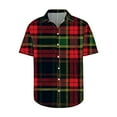 thumbnail image 4 of Awdenio Mens Shirts Christmas Hawaiian Shirt for Men Short Sleeve Button Down Plaid Santa Vacation Dress Shirts,Size 5XL, 4 of 5