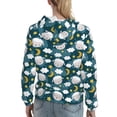 thumbnail image 7 of Fotbe Sweet Dream Lamb Pattern Womens Long Sleeve Hoodie, Pullover Hooded Sweatshirt, Kangaroo Pocket Hoodie with Eye-catching Drawstrings-Small, 7 of 7