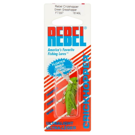 UPC: 0020554019631 | Rebel Crickhopper Fishing Lure Hard Bait Green Grasshopper 1 1/2 in 3/32 oz