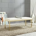 thumbnail image 5 of Modway Anticipate Velvet & Stainless Steel Bedroom Bench in Gold and Ivory, 5 of 5