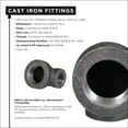 thumbnail image 4 of Supply Giant 2" x 1-1/4" 90 Degree Black Pipe Fitting Reducing Street Elbow Cast Iron, 4 of 6