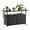 Black, variant on ENYOPRO Outdoor Bar Cart,Portable Outdoor Wicker Bar Cart,with Extra-Wide Glass Top & Smooth 360° Wheels , Rolling Beverage & Wine Serving Cart for Garden, Backyard