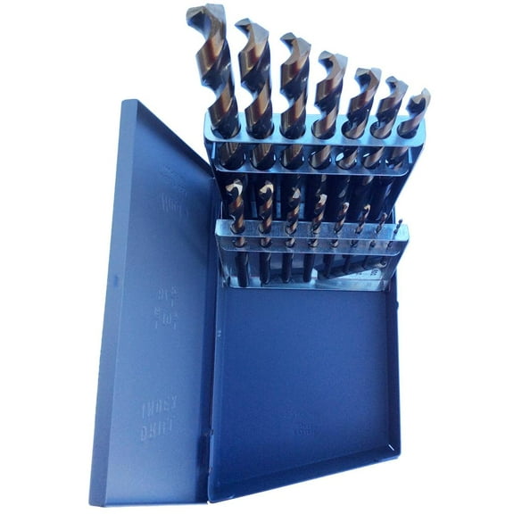 Drill America KFD15J-SET 1/16"-1/2"x32nds 15pc Black and Gold Drill Set