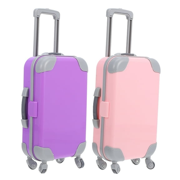 TEHAUX Doll Luggage Pink Abs 2Pcs 6.68X3.85X1.89in