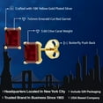 thumbnail image 2 of Gem Stone King 18K Yellow Gold Plated Silver Red Garnet Stud Earrings for Women Men (3.60 Cttw, Gemstone Birthstone, Emerald Cut 7X5MM), 2 of 5