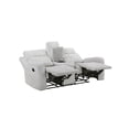 thumbnail image 3 of Lupe Double Manual Reclining Loveseat with Console- Light Gray Microfiber, 3 of 7