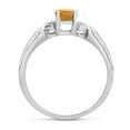 thumbnail image 5 of 14k White Gold Oval Citrine And Diamond Ring, 5 of 6