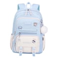 thumbnail image 4 of Mochila ligera con cierre de cremallera y correas de hombro ajustables para mujer Azul, 4 of 9