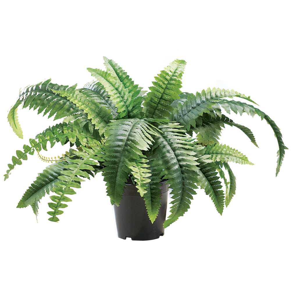 Faux Fern Artificial Potted Plant with Plastic Base