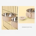 thumbnail image 6 of Grey Stainless Steel Hanging Dog Bowl For Crate 2 In 1 Food And Water Bowl Detachable Non Slip 6 Inch Diameter Multiple Colors, 6 of 7