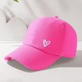 thumbnail image 4 of MEICHEN Heart Print Baseball Cap for Women Adjustable Trucker Hat Solid Dad Hat Unisex Cotton Sports Sun Hat, 4 of 5