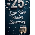 thumbnail image 3 of LUUFILx Silver Wedding Anniversary Banner 25th Anniversary Backdrop with Heart Decorations for Party Supplies and Photography Props Background Decors, 3 of 7