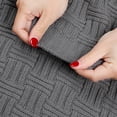thumbnail image 7 of REGALWOVEN 100% Cotton Cross Cable Knit Throw Blanket For Sofa Couch Bed Home Bedding, Grey 47"x 70", 7 of 7