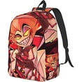 thumbnail image 2 of Canvas Casual Couple Backpacks Hazbin Anime Hotel Backpack Lightweight Funny Daypack Travel Bags Gym Bag, 2 of 7