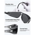 thumbnail image 6 of TINHAO Fit Over Glasses Sunglasses for Men with Hard Case, HD Polarized UV400 Wrap Around Sport Style Wear Over Prescription Glasses for Driving Cycling Hiking, 6 of 8