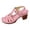 Pink, variant on Modstep Women Summer Heel Sandals Arch Support Adjustable Dress Shoes Wide Width Open Toe Slip on Pumps for Vacation Size 10 Blue