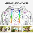 thumbnail image 4 of Haiem Watercolor Wildflower for Men's Fashion Hoodies & Sweatshirts with Kangaroo Pocket,Hooded Sweatshirt with Eye-catching Drawstrings-Small, 4 of 7
