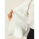 thumbnail image 5 of Blazer corto de trabajo INSPIRE CHIC para mujer con cuello de solapa, manga larga, volantes, chaqueta casual de oficina XL blanca, 5 of 6