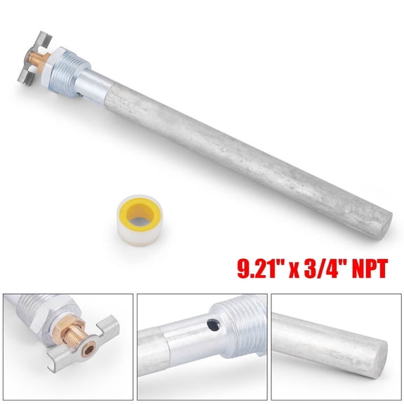 9.21 in x 3/4"NPT Nut RV Water Heater Anode Rod Anode Rod For RV Water Heater