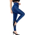 thumbnail image 6 of SELONE Butt Lifting Leggings High Waist Butt Lifting Casual Print Fashion Denim Utility Dressy Everyday Soft Capris Leggings for Women Capri Jeggings for Women Athletic Leggings for Women 8-Blue S, 6 of 9