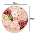 thumbnail image 4 of Jabón de flores en caja redonda pequeña, jabón de baño de lujo con aroma a flores y tallo, jabón de flores con aceite esencial de plantas en caja de regalo, 4 of 8
