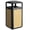 Dark brown—outdoor trash can with lid, variant on Esheno Commercial Trash Can 19 Gallon Steel Indoor Outdoor Tethered Lid Removable Bucket Weather Resistant for Park School Mall Office Black