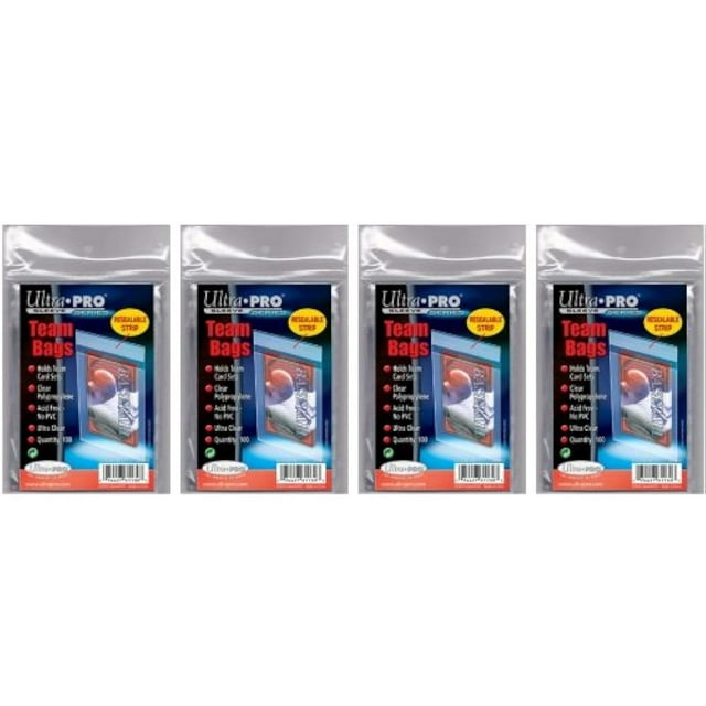 Pack de tarjetas Team Set Bags Ultra Pro 400, tamaño estándar, 4 paquetes
