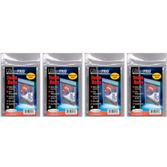 Pack de tarjetas Team Set Bags Ultra Pro 400, tamaño estándar, 4 paquetes