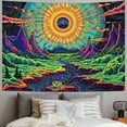 thumbnail image 2 of BCIIG Hippy Sun Tapestry Mushroom Tapestry Abstract Ocean Sunrise Tapestry Plants Mountain Tapestry Bedroom aesthetic wall hanging, 2 of 6