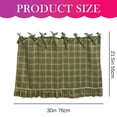 thumbnail image 2 of Handmade Oven Skirts, 30X21.5inch Oven Curtain for Farmhouse Kitchen Decor, Oven Curtain Tie Top, Plaid Stove Cover Skirt with Ruffle Trim, Rustic Kitchen Curtain Decor for Stove Dishwasher Cabinet, 2 of 7