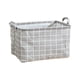 thumbnail image 2 of Grandes cuadrados Caja de almacenamiento de telas Cesta plegable de ropa sucia con asas 38x26x23cm | Cesta organizadora transpirable para juguetes Ropa Estanterías Armarios Negro Gris Blanco, 2 of 6