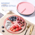 thumbnail image 4 of Assiette de Contrôle des Portions, Assiette Divisée en Plastique Réutilisable avec 3 Compartiments, 4 of 5