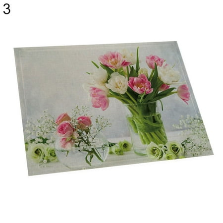 

Baiwo 42x32cm Potted Flower Oil Painting Waterproof Heat Insulation Placemat Table Pad