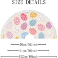 thumbnail image 2 of GZHJMY Christmas Tree Skirt Colorful Easter Eggs Xmas Large Tree Skirt 48in Chriatmas Tree Mat for New Year Holiday Party Decor with Tassel, 2 of 6