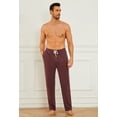 thumbnail image 3 of Vulcanodon Mens Pajama Pants, Lightweight Lounge Pant with Pockets Ultra Soft Pj Bottoms,(Purple Mel.L), 3 of 5