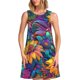 thumbnail image 1 of Disketp Psychedelic Sunflowers para Vestido sin Mangas para Mujeres, Vestidos de Verano para Mujeres, Casual y Holgado para la Playa, 1 of 7