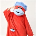 thumbnail image 7 of Funny Big‑Mouth Monster Adult Onesie Pajamas, Coral Fleece One‑Piece Cartoon Cosplay Costume Loungewear Party, 7 of 7