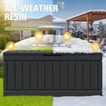thumbnail image 3 of Homall 82 Gallon Outdoor Storage in Resin Deck Box 45.66in Width Lockable Deck Box, Black, 3 of 8