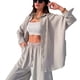 thumbnail image 2 of Conjuntos casuales de dos piezas para mujer, conjunto de camisa y pantalones largos de manga larga informal para mujer, conjunto de dos piezas para mujer, máxima comodidad, 2 of 4